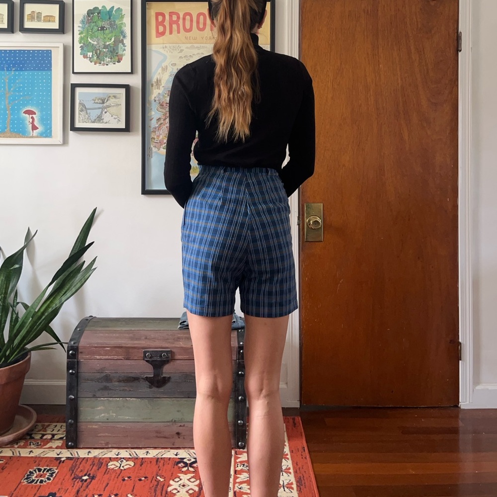 Vintage Plaid Handmade Shorts